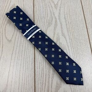 782 Club Room Men's Tie Pearl Neat 700 Yellow & Navy Blue $55 Polyester